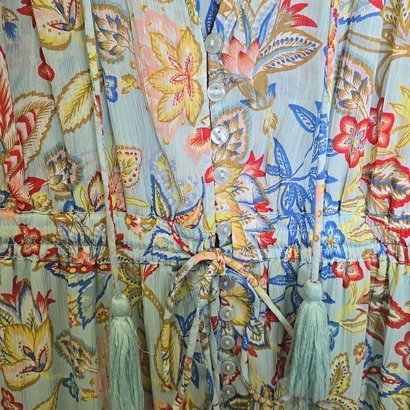 Elan Tiered Floral Dress, Multicolor, Womens Size Small - Picture 6 of 9